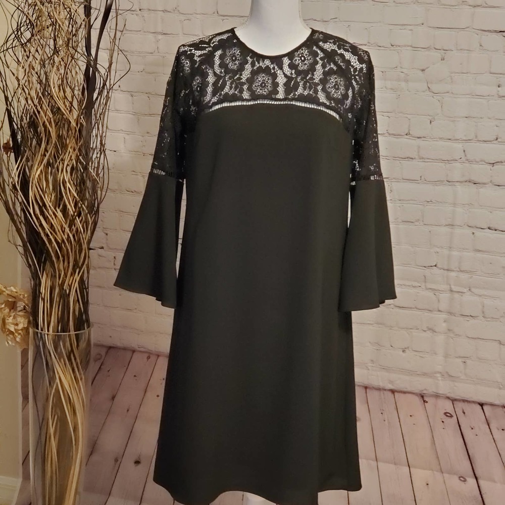 Kensie Black long sleeve Dress size 12 J0272